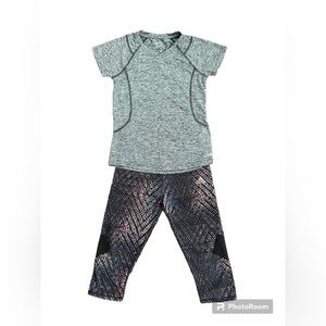 Girl’s Athletic Outfit BCG Top and Adidas Climalite Capri Pants Size 7/8